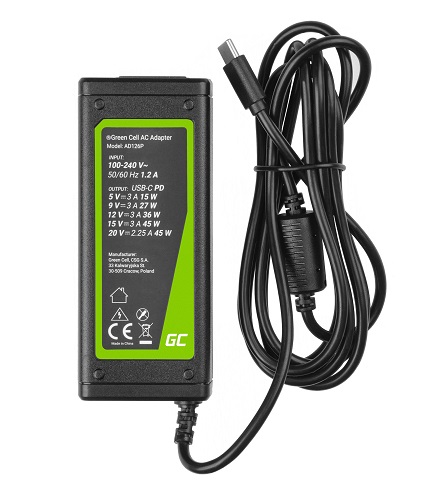 Green Cell Charger USB-C 45W